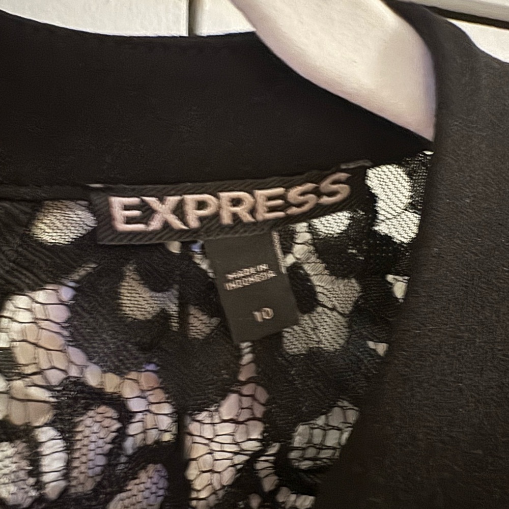 Mini black lace dress express